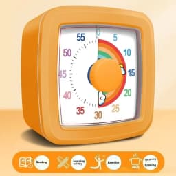 Visual Timer With Night Light School Minuteur 60-Minute Countdown Timer for Kids and Adults Pomodoro Stopwatch Clock