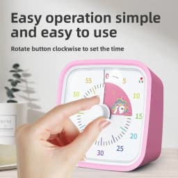 Visual Timer With Night Light School Minuteur 60-Minute Countdown Timer for Kids and Adults Pomodoro Stopwatch Clock
