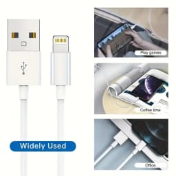 3PCS 5PCS MFi Certified USB to Lightning TPE Cable Fast Charging Cable sfor iPhone14 13 12 11Pro X 8 for iPad White 1M 2M 3M