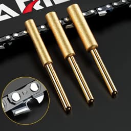 12PCS Diamond Chainsaw Sharpener Set, Titanium Coated Corundum Sharpener Head, Rotary Tool Burr Stone File for Chainsaw, Jade, G