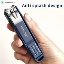 High-Quality New Splash-Proof Nail Clippers with a Hard Blade And a Nail Storage Box, Featuring an Attractive Design.