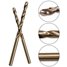 10pcs/set HSS M35 Cobalt Drill Bits 1-3mm for Metal/Stainless Steel - High-Speed Steel Cobalt Coated Drill Bits with Enhanced