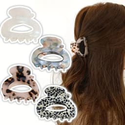 Elegant Sweet Small Oval Hair Claw Clip for Women Secure Grip Hair Accessories Ponytails Cute Hair Clips Sophisticated Style