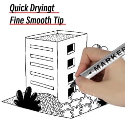 Permanent Paint Marker Pen Waterproof Black Pen for Tyre Oily Markers Quick Drying Signature Pen Stationery Supplies