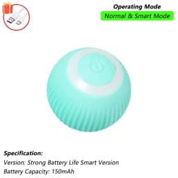 iLMH 1/2 PCS Cat Interactive Ball Toy Automatic Rolling Ball Faux Tail Rechargeable Smart Pet Electric Toy Pet Toy Imitate Mouse