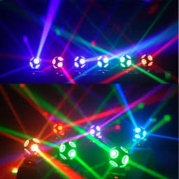 2pcs LED Moving Head Football Light 8x15W RGBW 4in1 With Halo RGB 360 ° Infinite Rotation Beam Strobe Dj Bar DMX512 Stage Effect