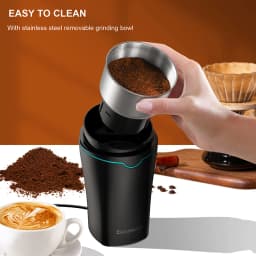 Professional Coffee Grinder with Removable Stainless Steel Cup Coffee Beans Grinder for Spices Herb Grain Mill for Kitchen 300W