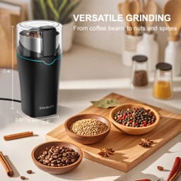 Professional Coffee Grinder with Removable Stainless Steel Cup Coffee Beans Grinder for Spices Herb Grain Mill for Kitchen 300W