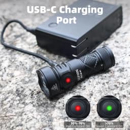 New SOFIRN SR20 MINI 1200lm Flashlight 18350 USB C IP68 Waterproof with Red LED Key Light for Camping Emergency Situations