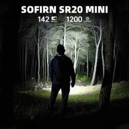 New SOFIRN SR20 MINI 1200lm Flashlight 18350 USB C IP68 Waterproof with Red LED Key Light for Camping Emergency Situations