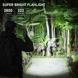 Sofirn SC28 Powerful Light Tactical XHP50B HD Rechargeable Flashlight 2800 Lumens Lantern EDC Torch IPX8 for Hunting Fishing