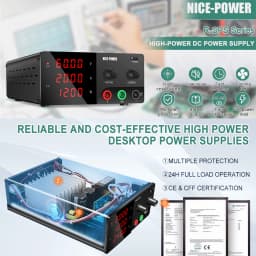 60V 20A Adjustable Laboratory Power Supply 30V 30A Digital Bench Power Source 200V 5A Voltage Regulator 400-1200W Power Source