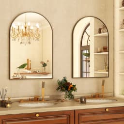 20x30 inch Arch Bathroom Mirror - Arched Bathroom Mirror/Wall Mounted Vanity Mirror - Arch Metal Frame Wall Mirror