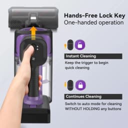 INSE S10 Cordless Vacuum Cleaner 45Kpa Powerful 6-in-1 Stick Vacuum Up to 50Min Runtime Rechargeable Battery for Carpet Pet Hair