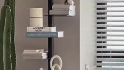9 Tier Metal Bookshelf Vertical Spine Bookshelf, Black 360 Display Organizer, Adjustable Tall Book Tower for Bedroom Living