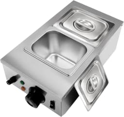 Chocolate Melting Machine, 2/3 Tanks Stainless Steel Chocolate Tempering Machine with Lid,Electric Commercial Food Warmer
