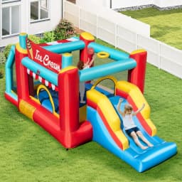 Inflatable Bounce House 5-in-1 Ice Cream Jumping Castle Blower Not Included