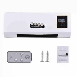 NEW Heater with Fan Heater Fan 2 in 1 Heating Nature Wind Timing Digital Display Wall Mounted Space Heater for Home Dormitory