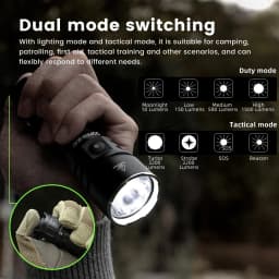 Sofirn SK40 SFT70 LED 3200lm Tactical Flashlight 21700 Rechargeable Powerful Torch 580M Long-Range With Spotlight