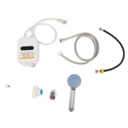 3500W Small Instant Electric Water Heater LCD Temperature Display IPX4 Quick Heating Shower Water Heating Device Set