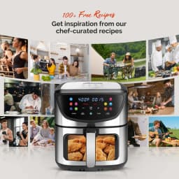 8.5QT Air Fryer, View Window, Multifunctional Large Family Size Capacity for 4-8 People, 10in1 Smart Digital Presets Air Frying
