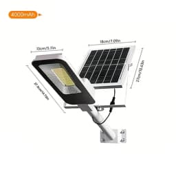 4 Sets 4000mAh- Outdoor Solar Street Lamps, Commercial Area Lighting Fixtures, Wall Lights, with Automatic Sensor Switches