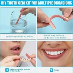DIY Customizable Tooth Cover Denture Care Upper And Lower Plastic Dentures Preformed False Teeth Set Dental Resin Denture