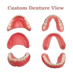 DIY Customizable Tooth Cover Denture Care Upper And Lower Plastic Dentures Preformed False Teeth Set Dental Resin Denture