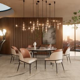 Dining Chairs Set of 2, Faux Leather Dining Chairs Upholstered Padded Modern Dining Room Chairs Back Wood Kitchen Make Up Chairs