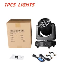 7x40W Bee Eye Beam Wash Halo Effect LED Moving Head 300W RGBW 4in1 DJ Stage Lighting Effects