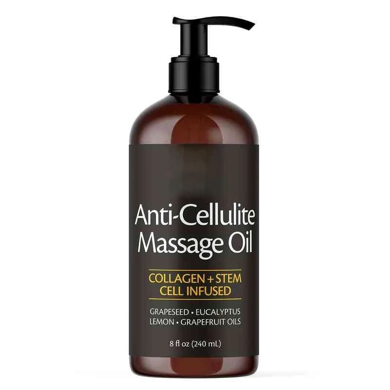 M3 Naturals Cellulite Massage Oil 8oz - Smooth the Appearance of Cellulite - Body Care & Skin Care Massage Oil - Topical Collage