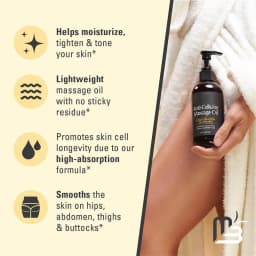 M3 Naturals Cellulite Massage Oil 8oz - Smooth the Appearance of Cellulite - Body Care & Skin Care Massage Oil - Topical Collage