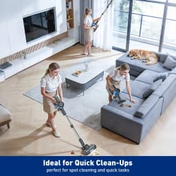 Cordless Vacuum Cleaner，55Kpa/45Mins/8 in 1 Powerful Suction,Self-Standing, 3 Suction Modes, Vacuum for Floor Carpet Pet Hair