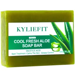 Aloe Brightening Soap Bar, Remove Dark Spots, Sun Spots, Acne, Oil Control, Clean Stains, Exfoliation, For Face and Body, 200g
