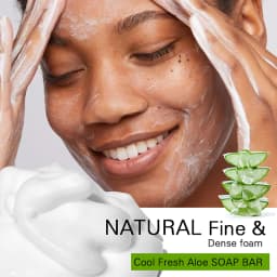 Aloe Brightening Soap Bar, Remove Dark Spots, Sun Spots, Acne, Oil Control, Clean Stains, Exfoliation, For Face and Body, 200g