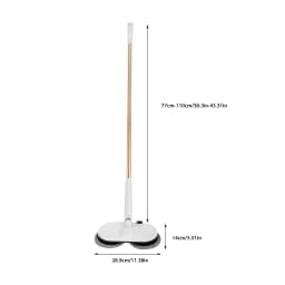 15W Cordless Electric Mop W/ 60 Min Battery Life 150RPM Rotation for Hard Floor Cleaning USB Rechargeable & Low Noise Operation