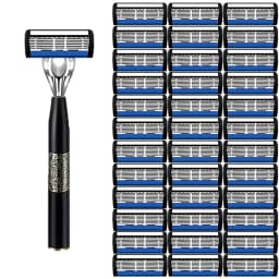 High-end men's razor with anti-slip handle, sharp and smooth stainless steel blade, painless shaving, perfect gift for festivals