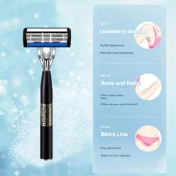 High-end men's razor with anti-slip handle, sharp and smooth stainless steel blade, painless shaving, perfect gift for festivals