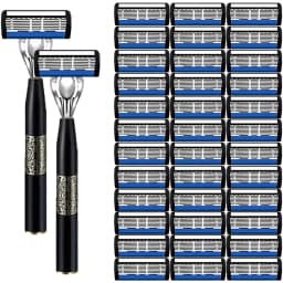 High-end men's razor with anti-slip handle, sharp and smooth stainless steel blade, painless shaving, perfect gift for festivals