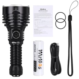 Wurkkos TS30S Pro 21700 Rechargeable Tactical Flashlight LED USB-C 6000Lm Torch MAX 1086M Stainless Bezel Anduril 2 Power Bank