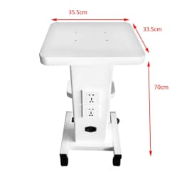 White Salon Trolley With Socket Stand Rolling Cart Beauty Wheel Holder Spa Cart Beauty Machine Spa Tool 45kg