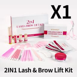 ICONSIGN 2IN1 Professional Fast Perming LASH & BROW Liftng Kit Lasting 6-8 Weeks Mascara Lifting Eyelashes Enhancer Makeup Tool