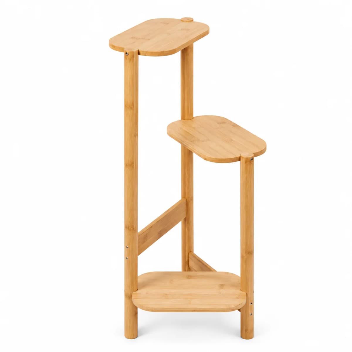 3 Tier Bamboo Corner Plant Stand 32 X 75 cm Indoor Flower Pot Display Shelf 10 kg Capacity per Tier