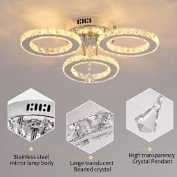 Modern Luxury Ceiling Crystal Chandelier Decoration Home Furniture Living Room Hanging Ceiling Lamp Kitchen Light Led Lighting