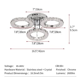 Modern Luxury Ceiling Crystal Chandelier Decoration Home Furniture Living Room Hanging Ceiling Lamp Kitchen Light Led Lighting