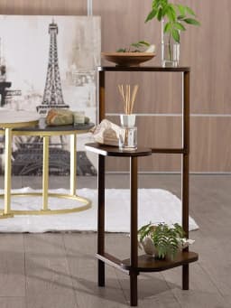 3 Tier Tall Bamboo Plant Stand Corner Plant Rack Flower Pot Holder Storage for Balcony Garden Organization