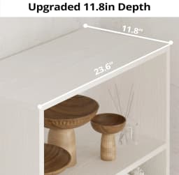 IRONCK Industrial Bookshelves and Bookcases with Doors 11.8 in Depth Floor Standing 5 Shelf Display Storage Bookcase Shelves
