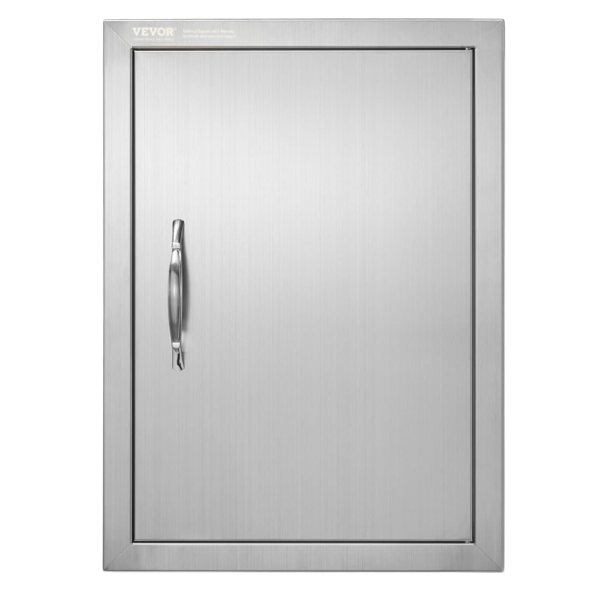 SucceBuy BBQ Access Door Stainless Steel Flush Mount Door Wall Vertical Door w/ Recessed Handle Grilling Station Outside Cabinet