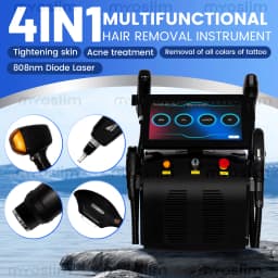 4 in 1 Aesthetic Device Hair Removal IPL Diode RF Picosecond Light Skin Rejuvenation Pigment Tattoo Beauty Machine for Salon