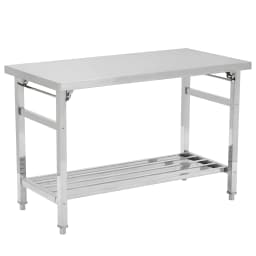 Stainless Steel Prep Table, Commercial Heavy Duty Stainless Steel Folding Work Table, Stainless Steel , Outdoor Cooking Table